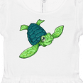 thumbnail image 4 of Inktastic Sea Turtle with Swirls Girls Baby Dress, 4 of 5