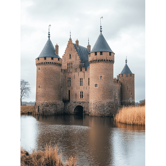 Medieval Castle Canvas Print/Wall Art, Perfect for Living Room, Bedroom, Office, Dining Room, and Foyer Decoration.
