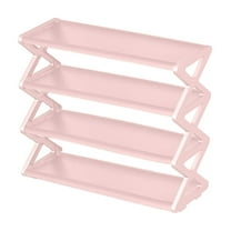 LACKUST X-Type Metal Shoe Rack Pink - Easy Assembly Multi-Layer Shoe Organizer for Entryway Dorm Bedroom, Space Saving Sturdy Household Shoe Shelf