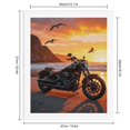 thumbnail image 2 of Paint By Numbers Kit for Adults Beginner - DIY Motorcycle Beach Sunset Adventure Canvas Painting Kits for Adults, Frameless Paint By Number for Adults for Home Wall Decor 16x20 Inch, 2 of 7