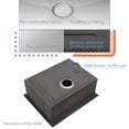 thumbnail image 5 of Undermount Single Bowl Stainless Steel Kitchen Sink with Workstation, 5 of 9