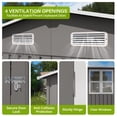 thumbnail image 5 of 10x14 FT Outdoor Storage Shed, Garden Tool Shed with Three Lockable Doors, Air Vent and Two Windows, All-Weather Metal Shelter for Garden Patio Lawn Poolside, Gray, 5 of 9