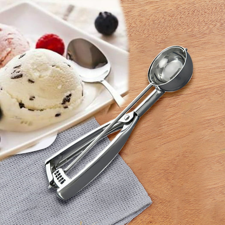 Cheer.US Portion Scoop, Durable Cookie Scoop with Silicone Handle,  Stainless Steel Disher for Portion Control, Scoop Cookie Dough, Cupcake  Batter, or Ice Cream - Restaurantware 