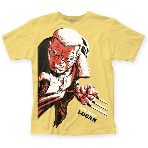Old Man Logan Mens T-Shirt - Colorful Cho Art Over NAme (Small)