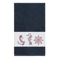 thumbnail image 2 of Authentic Hotel and Spa Turkish Cotton Nautical Embroidered Midnight Blue 4-piece Towel Set, 2 of 4