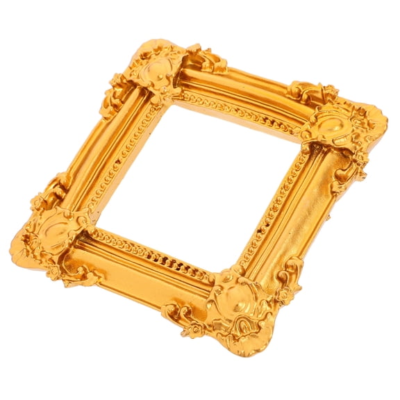 NIYANGLE Plated Gold Ornate Display Frame with Victorian Style for Wall Hanging and Desktop Photo Use