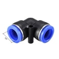thumbnail image 2 of Conector de tubo de empuje de plástico para tubo de 16mm OD, ajuste neumático de aire, tapón de ajuste azul, 5 piezas, 2 of 3