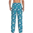 thumbnail image 3 of Goofa Daisies Flowers Printed Soft Pajama Pants for Men, Wide Leg Comfy Casual Lounge Yoga Pants-Medium, 3 of 9