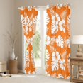 thumbnail image 3 of Erosebridal Tropical Blossoms Blackout Curtains Set of 2 (52x84 Each) for Girls, Orange White Window Curtains, 3 of 6