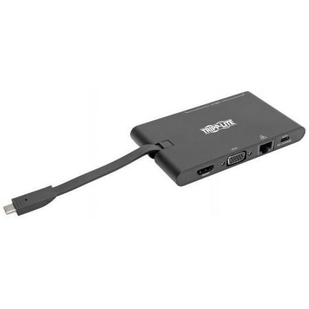 UPC: 0037332213495 | Tripp Lite USB C Docking Station HDMI VGA GbE PD Charging USB Hub 4K Black (U442-DOCK3-B)