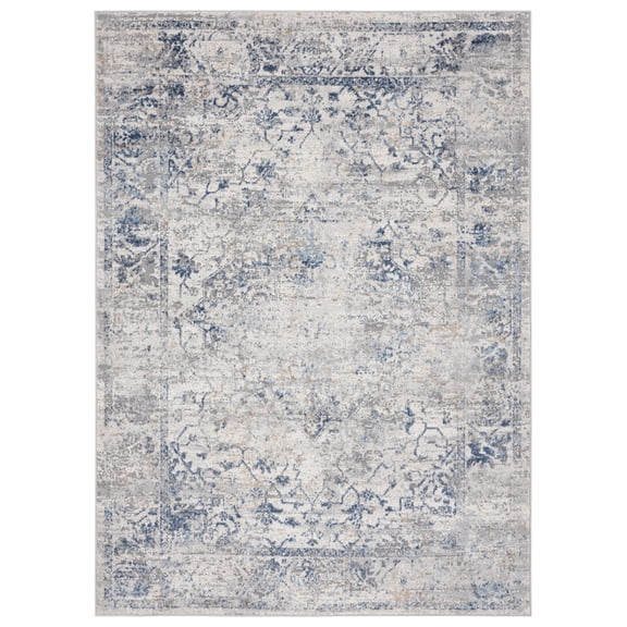 United Weavers Austin Area Rug 4540 20460 Clark Blue Bordered Scrolls 7' 10 x 7' 10" Round