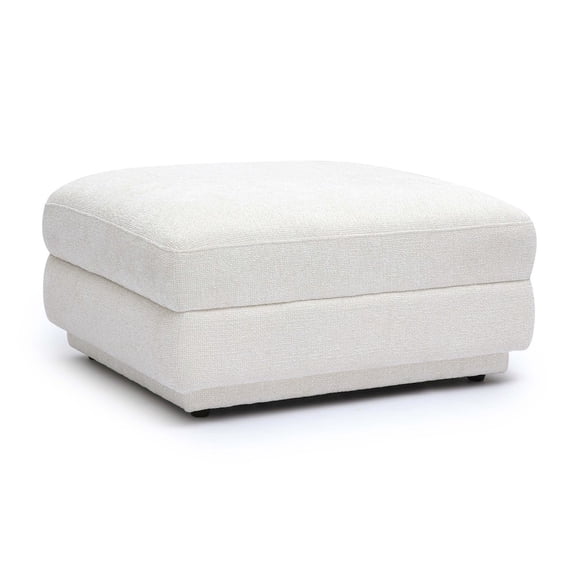 TOV Furniture Perry Cream Chenille Modular Ottoman