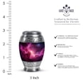 thumbnail image 2 of JAGASY Pink Small Urn for Boy - Pink Galaxy Stars Decorative Urns for Ashes - Mini Keepsake Urn for Ashes for Women - Little Cremation Urns for Girl - (3 Inch), 2 of 7