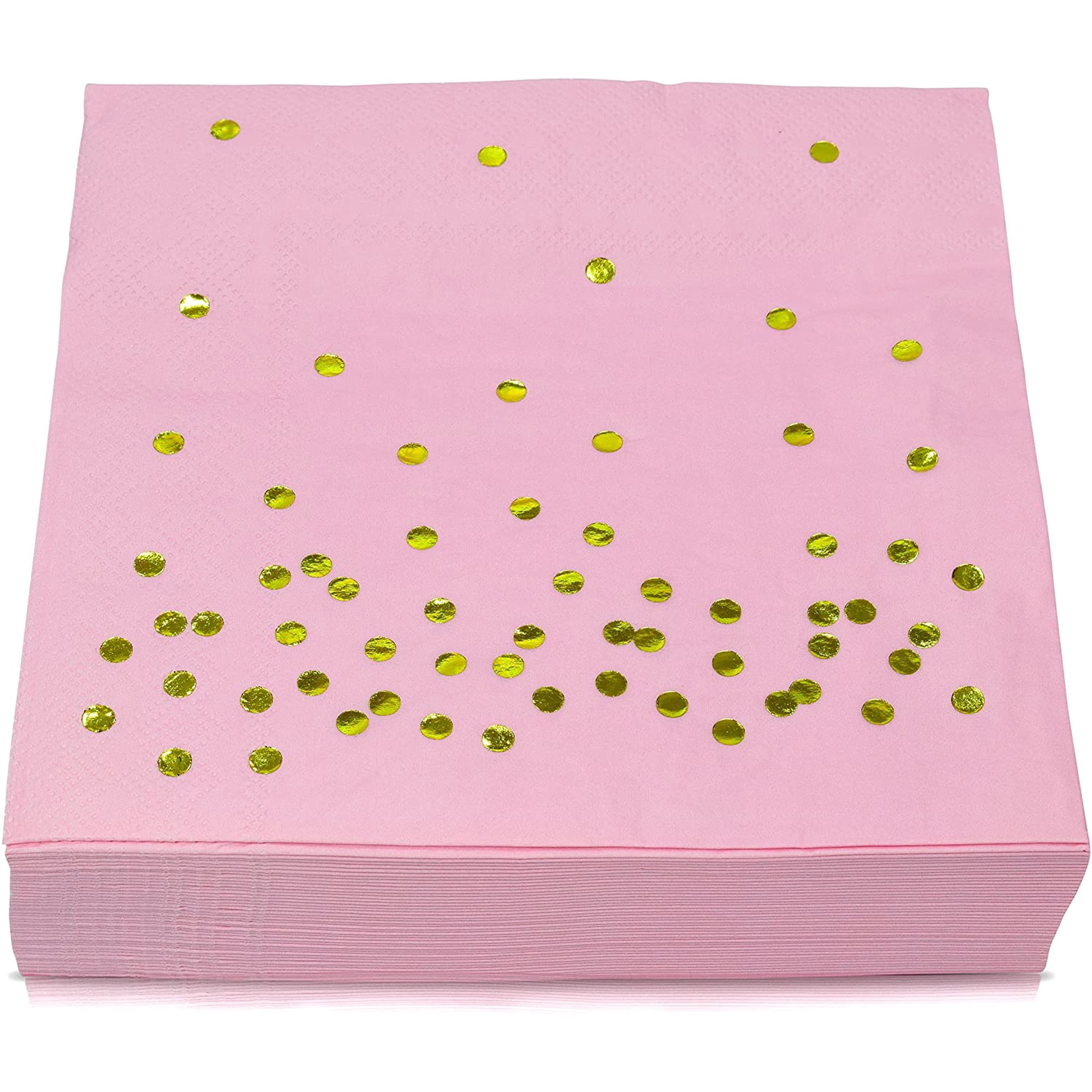 60 Serviettes En Papier Or Rose Joyeux Anniversaire – 3 Couches, 33x33 Cm – Vaisselle Jetable Élégante Pour Fête Fille, Baby Shower, Anniversaire