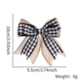 thumbnail image 2 of Christmas Burlap Bows 3.9" Christmas Tree Bows Pre Tied Rustic Wreath Bow Burlap Gift Bow Xmas Decorative Bows for Farmhouse Gift Wrap Home Decor, 2 of 3