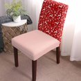 thumbnail image 3 of Chair Covers for Dining Room Set of 6,Christmas Santa Claus Elk Stretch Seat Protector Removable Washable Chairs Slipcovers for Kitchen Banquet Wedding Hotel,Red Black Buffalo Plaid, 3 of 6