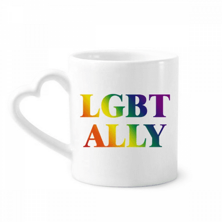 

Gradient LGBT Ally Rainbow Mug Coffee Cerac Drinkware Glass Heart Cup