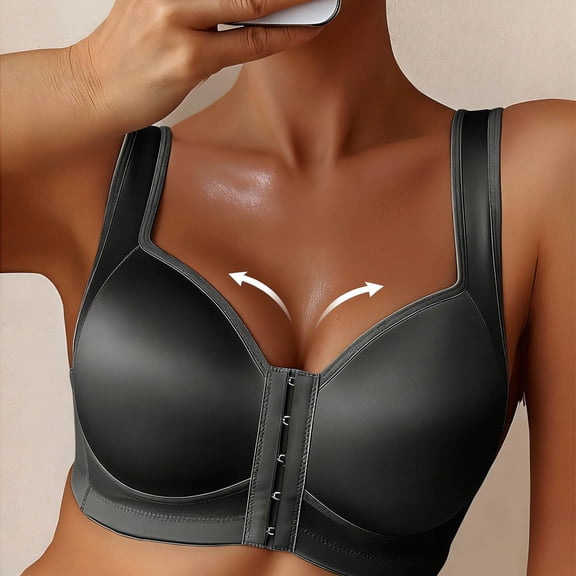 Kukoosong Push up Bras for Women Fashion Women's Solid Color Seamless Lifting Soft Support Bra Everyday Bras, Sizes L