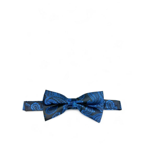 Royal Blue and Black Fashionable Paisley Bow Tie