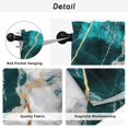 thumbnail image 5 of Marble Turquoise Kitchen Curtains, Abstract Gold White Brick Stone Motif Light Filtering Window Curtain Panels, 2Pcs Rod Pocket Window Treatments Set for Living Room Bathroom Bedroom 42x63 Inches, 5 of 9