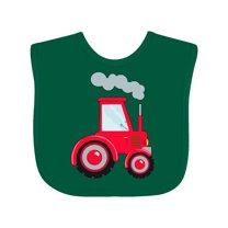 Inktastic Fun Red Tractor Boys or Girls Baby Bib