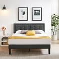 thumbnail image 6 of VECELO Full Size Bed Frame, Modern Platform Bed Frame with Adjustable Button Tufted Upholstered Headboard for Bedroom, No Box Spring Needed, Easy Assembly, Dark Gray, 6 of 8