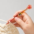 thumbnail image 6 of Resin Crochet Hook Set, Floral Inlaid Ergonomic , Polished Metal Tips, for Knitting and Crocheting, Ideal for Art Crafters, 6 of 9