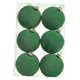 thumbnail image 5 of 6 bolas navideñas flocadas para colgar en el árbol de Navidad, surtido de 6 cm. Verde, 5 of 9