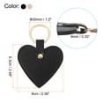 thumbnail image 2 of Uxcell Heart Leather Keychains Leather Key Fobs with Key Rings Keychain Holder for Wedding Gifts Black Pink 4 Pack, 2 of 6