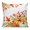 Vibrant Orange, Crimson, variant on Pumpkins Fall Throw Pillows 16x16 Set of 2, Thanksgiving Maple Leaves Botanical Retro Waterproof Outdoor Pillow Covers with Insert, Decorative Pillowcase Cushion for Couch, Sofa, Bed, Patio, Garden