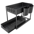 thumbnail image 2 of LeaderPro 2 Tier Under Sink Organizer Pull Out Sliding Storage Shelf Black, 2 of 7