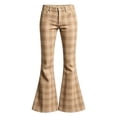 thumbnail image 5 of Glisme Teen Girls Trousers Plaid Zip Front With Pockets Autumn Loose Fit Girls Flare Leg Pants Size 13-14 Years, 5 of 5