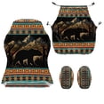 thumbnail image 6 of Jeiento Southwest Aztec Bear Gaming Chair Covers Stretchable Rotating Desk Chair Protector Cover with Armrest Cover, Washable Game Chairs Slipcovers, 6 of 7