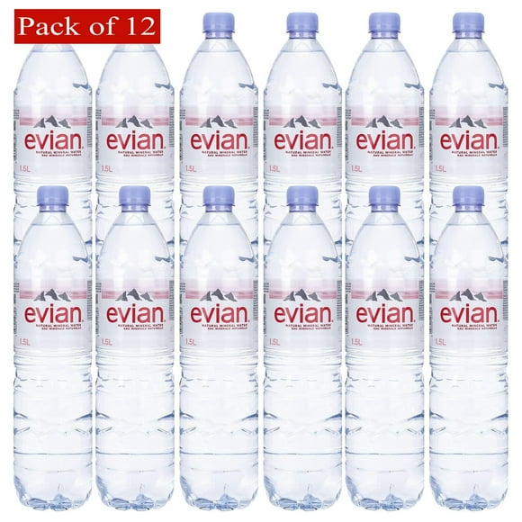 Evian 1.5L x 12 Bottles Natural Mineral Water