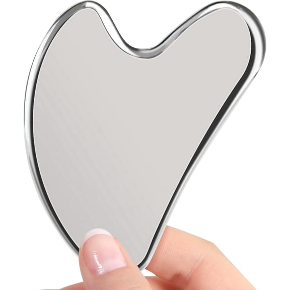 Stainless Steel Gua Sha Stainless Steel Guasha Metal Gua Sha Facial Tools Massage Guasha Tool for Face Gua Sha Tool Gua Sha Stone Massager Gua-sha Face Sculpting Tool Body (Stainless steel gua sha)
