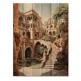 thumbnail image 3 of Designart "Majestic Guardians of Fortresses II" Cityscapes Print on Natural Pine Wood, 3 of 5