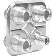 thumbnail image 2 of Yazoeia A/C Bulkhead, Car 4-Port Air Conditioning Bulkhead Hose Fitting Universal Modification Replacement for Performance(Silver) CJC912-140002, 2 of 9