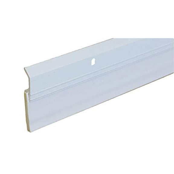 Heavy Duty Weight Aluminum with Long Vinyl Door Sweep (3 FT, White)