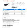 thumbnail image 2 of Air Temperature Sensor - Compatible with 1996 - 2000 Honda Civic 1.6L 4-Cylinder 1997 1998 1999, 2 of 2