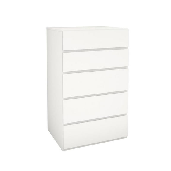 Nexera Modern 5 Drawer Chest in White