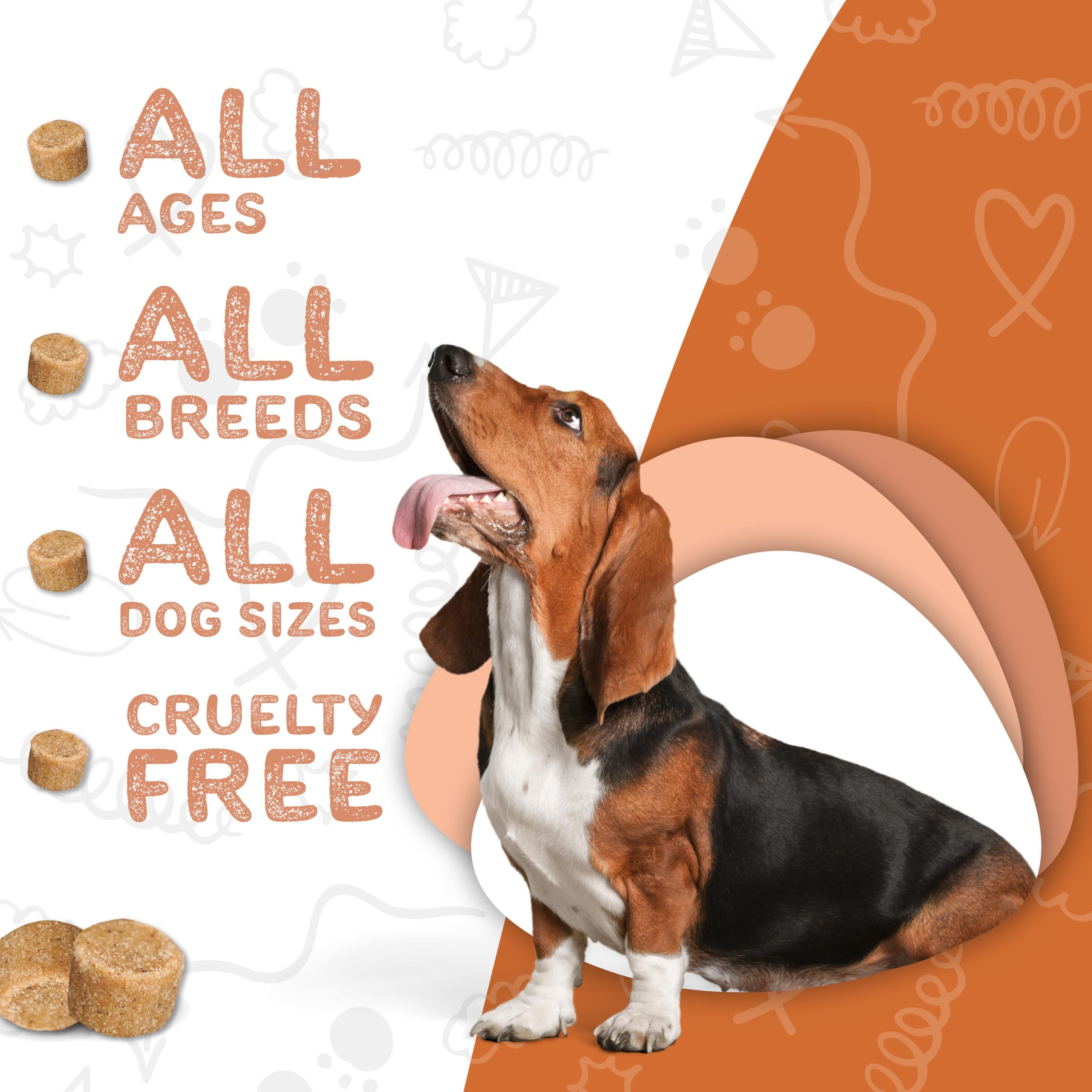 waggedy Hip and Joint Chews for Dogs with Turmeric, Glucosamine & MSM (120 Chews)