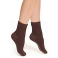 thumbnail image 3 of COUVER Women’s Fuzzy Fleece Cabin Slipper Socks, Coffee, Size 5–9, 3 Pairs, 3 of 7