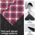 thumbnail image 3 of Red Blue White Star Plaid Checkered Pattern Kitchen Rugs Sets Of 3,Kitchen Runner Rugs Non Skid Washable,Decorative Kitchen Floor Mats for Kitchen,Sink,Laundry,17"x30"+ 17"x47" + 17"x59", 3 of 6