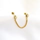 thumbnail image 2 of Arete Punto Metálico Broquel Cadena Estrella Zirconia Bisel Oro 10k, 2 of 3