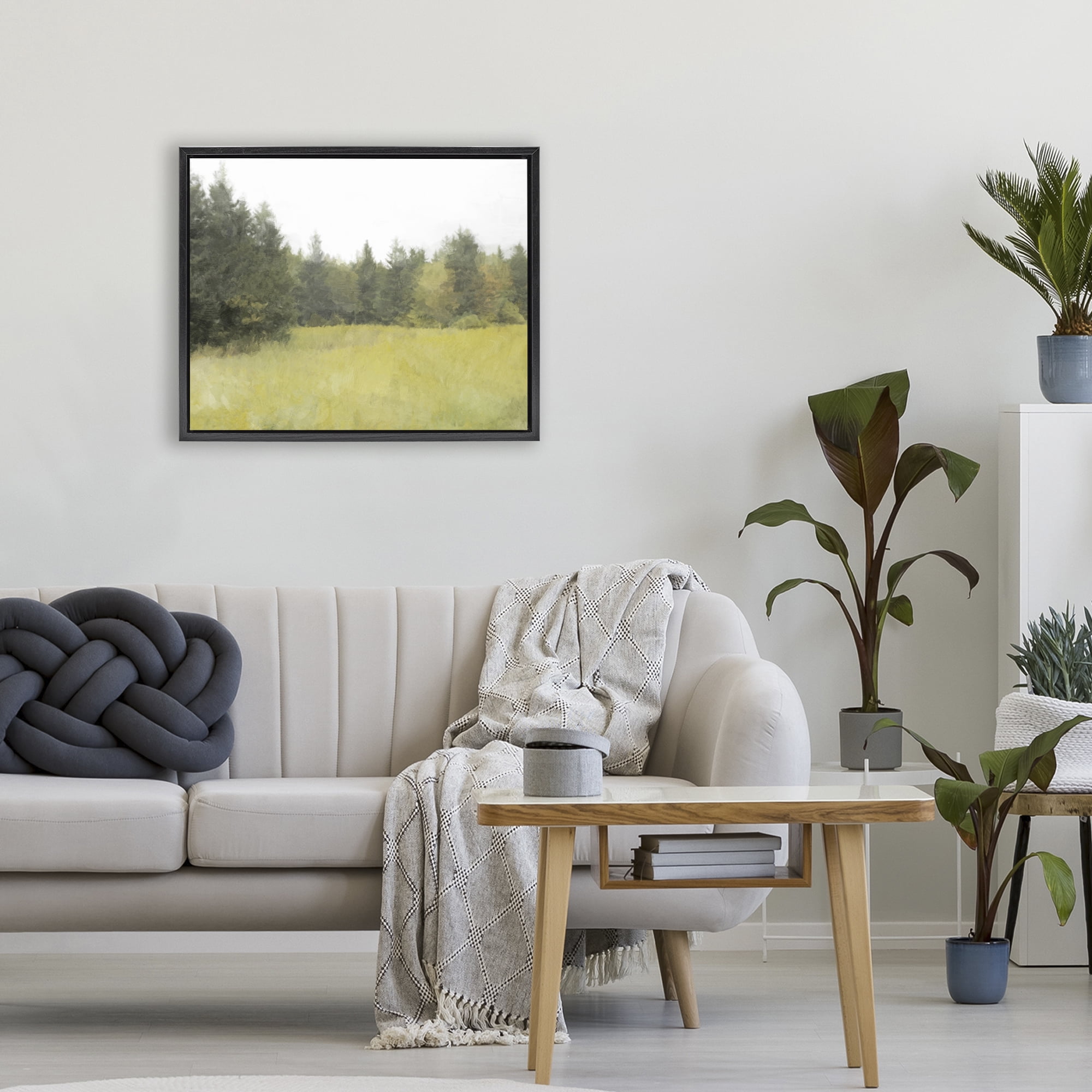 Stupell Industries The Forest's Vast Clearing Black Framed Floater Canvas Wall Art, design by Kim Curinga