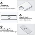 thumbnail image 5 of Gustave Kitchen Bathroom 6 inch Sink Faucet Plate Hole Cover Deck Plate Stainless Steel Rectangle Matte Escutcheon, Silver, 5 of 8