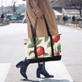 thumbnail image 4 of FORMRS Canvas Laptop Tote Bag for Women with 15.6" Computer Compartments Shoulder Handbag, Apples Flower Pattern, 4 of 7