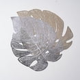 thumbnail image 6 of BalsaCircle 6 Metallic Gold 18" Monstera Tropical Leaf Design Vinyl PLacemats Wedding Party, 6 of 7