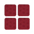 thumbnail image 2 of Balery 4 Pcs Christmas Red Snowflakesleather Coasters Set, Drink Table Cup Coasters For Living Room Kitchen Coffee Decor, 2 of 9