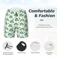 thumbnail image 3 of Vsdgher St. Patrick's Day rainbows for Mens Swim Trunks with Compression Liner Swim Shorts Swim Suits Board Shorts-3X-Large, 3 of 6